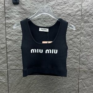 Miu Miu Black Sleeveless Knit Top